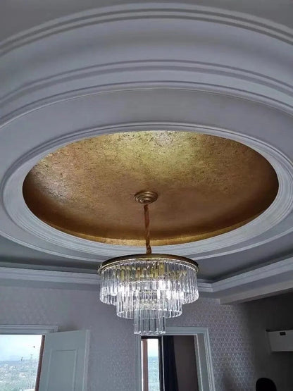 Gabrielle Modern Round Golden Crystal Chandelier