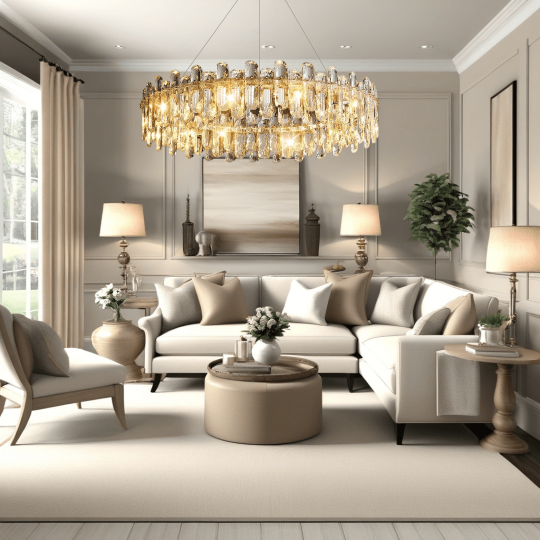 Genevieve Modern Crystal Glass Chandelier