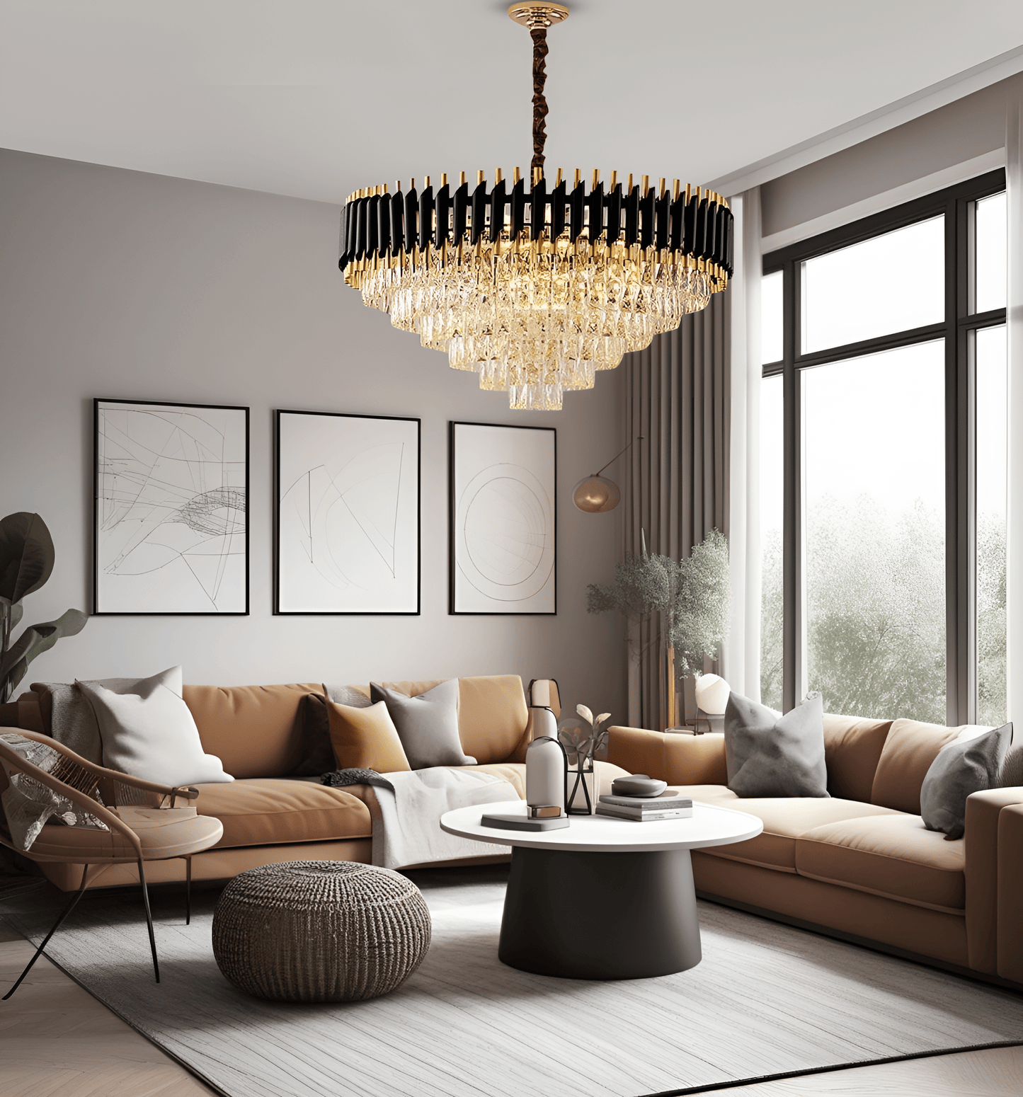 Elena Luxury K9 Crystal Leonardo Chandelier
