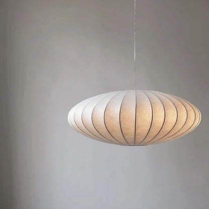 Sophie Japanische Seiden-Pendelleuchte Weiße Stoffdeckenlampe