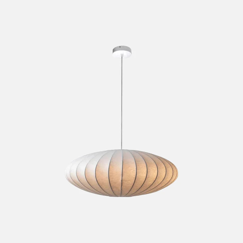 Sophie Japanische Seiden-Pendelleuchte Weiße Stoffdeckenlampe