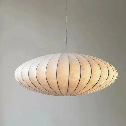 Sophie Japanische Seiden-Pendelleuchte Weiße Stoffdeckenlampe