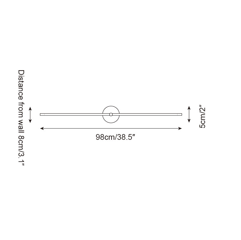 Elodie Kady Linear Disc Wandleuchte – schlankes Metall & integrierte LED-Beleuchtung