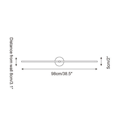 Elodie Kady Linear Disc Wandleuchte – schlankes Metall & integrierte LED-Beleuchtung