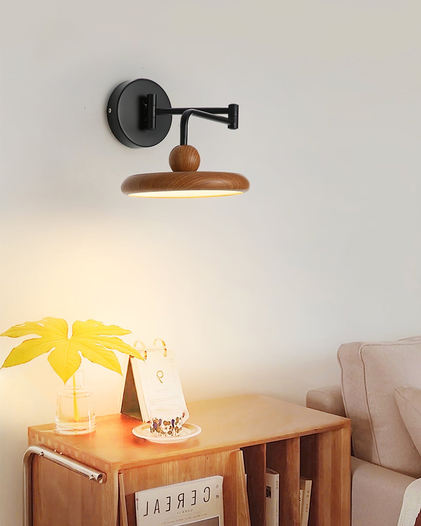 Karlin Adjustable Wall Lamp with Integrated LED and Swing Arm