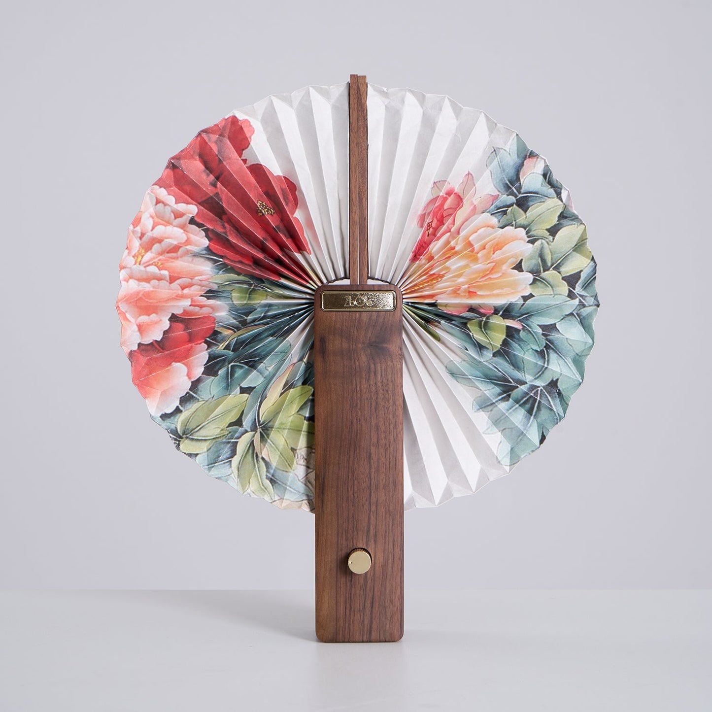 Sophie Foldable Paper LED Table Lamp with Wooden Base