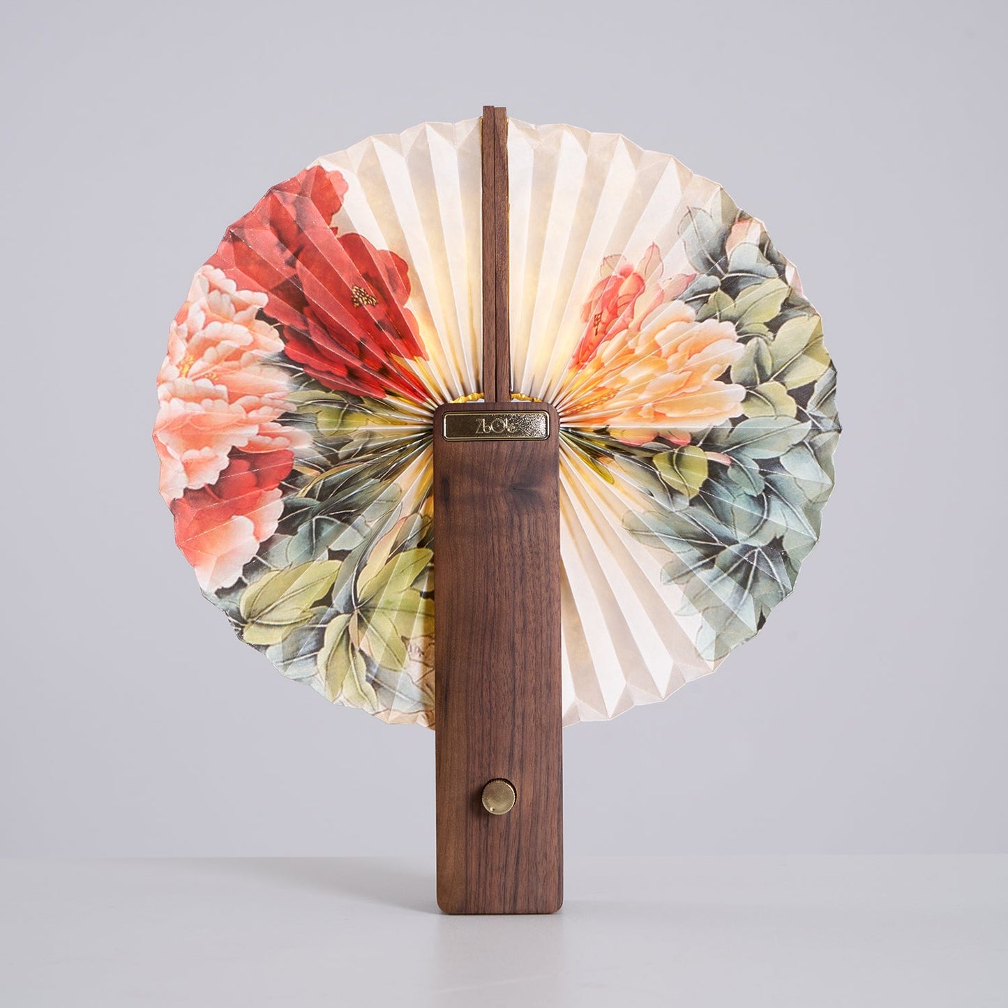 Sophie Foldable Paper LED Table Lamp with Wooden Base