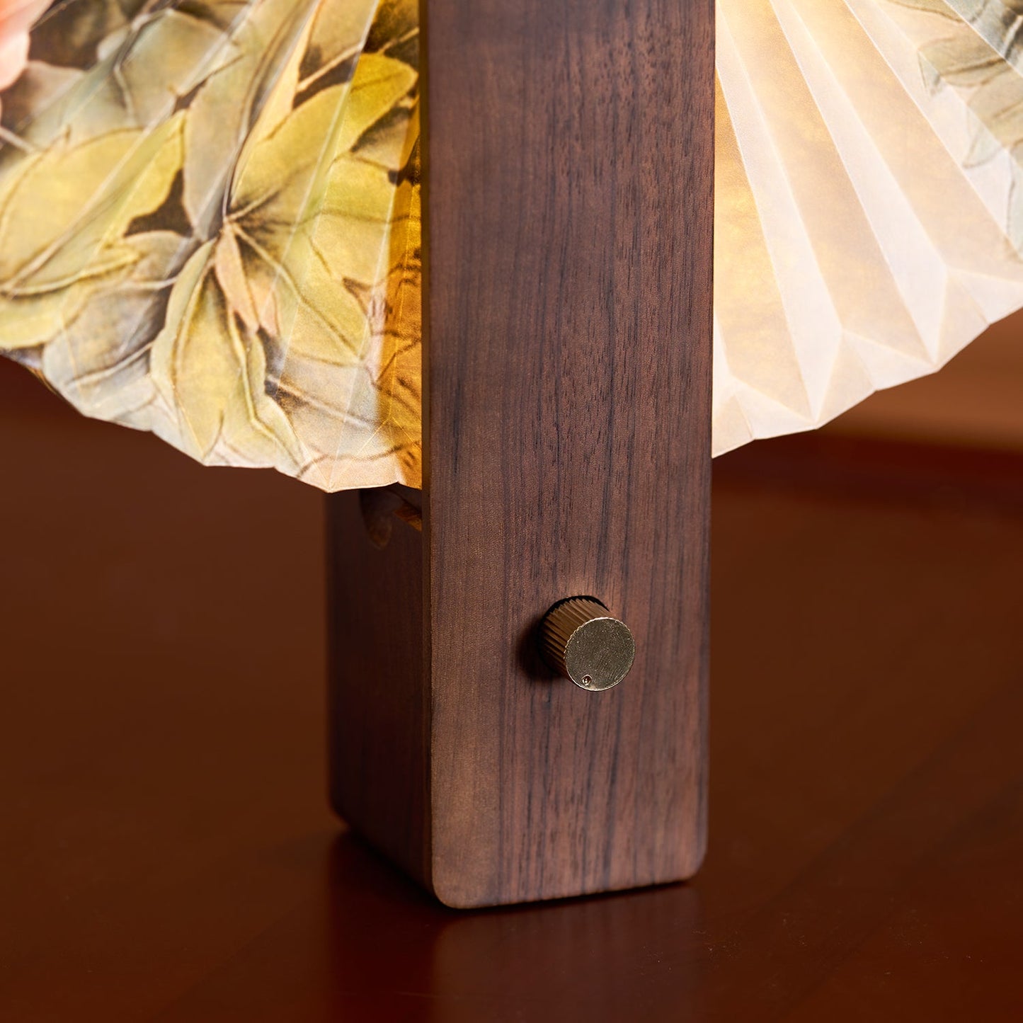 Sophie Foldable Paper LED Table Lamp with Wooden Base