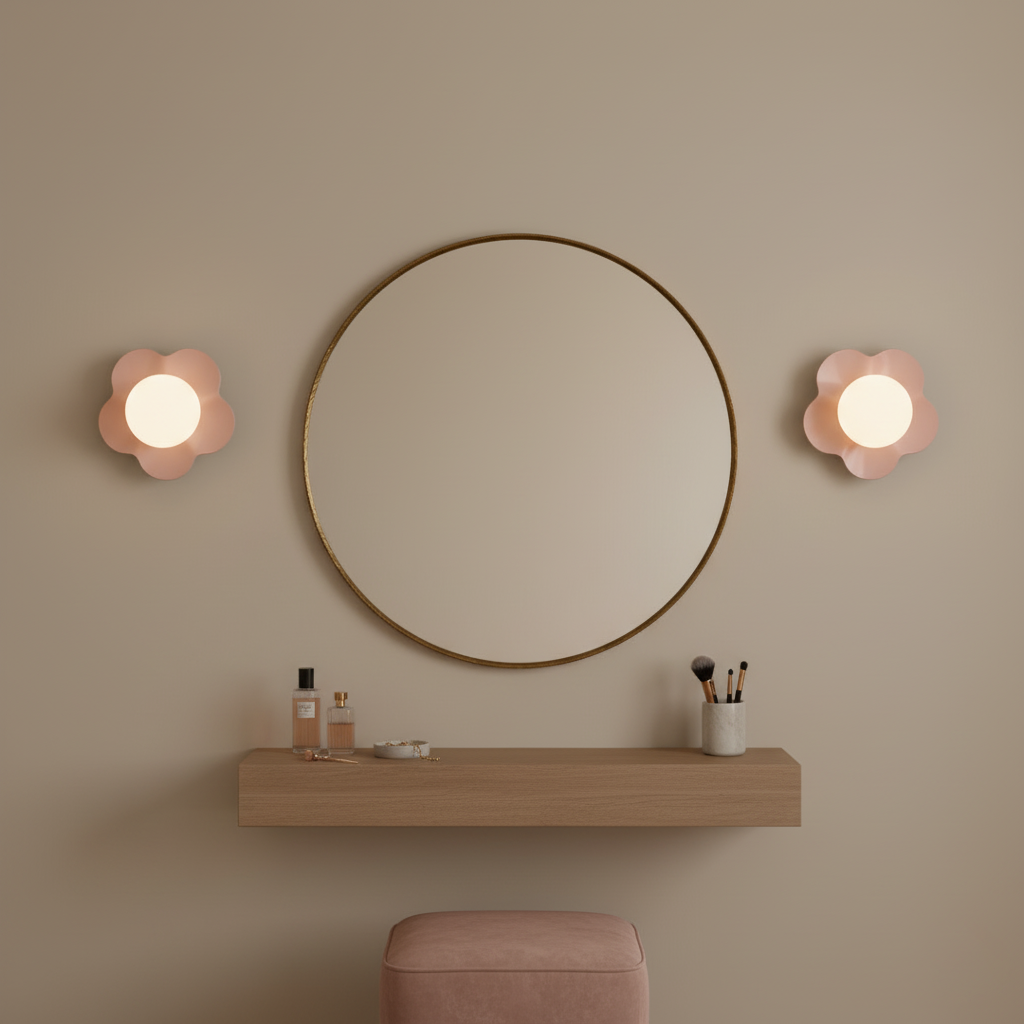 Amélie La Fleur Plug-In Wall Lamp – Whimsical Resin & Glass Decor Light