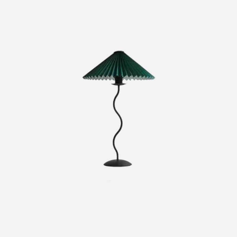 Sophie Lala Luxe Curve Table & Floor Lamp Pleated Textile Light