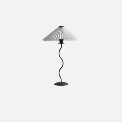 Sophie Lala Luxe Curve Table & Floor Lamp Pleated Textile Light
