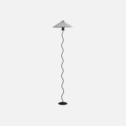Sophie Lala Luxe Curve Table & Floor Lamp Pleated Textile Light