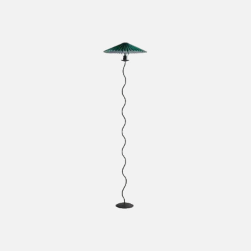 Sophie Lala Luxe Curve Table & Floor Lamp Pleated Textile Light