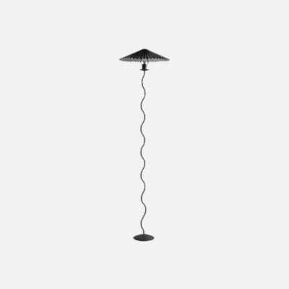 Sophie Lala Luxe Curve Table & Floor Lamp Pleated Textile Light