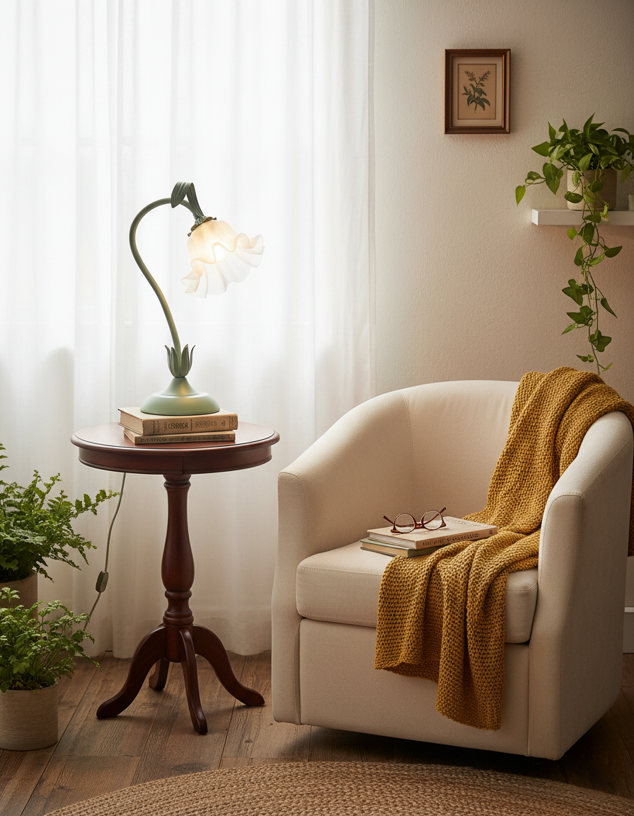 Isabelle Lily Flower Tischlampe mit elegantem Blumendesign