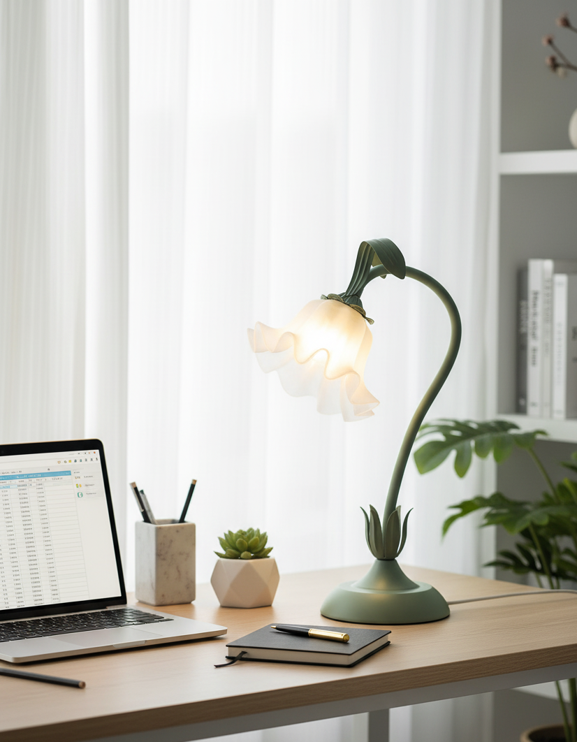 Isabelle Lily Flower Tischlampe mit elegantem Blumendesign