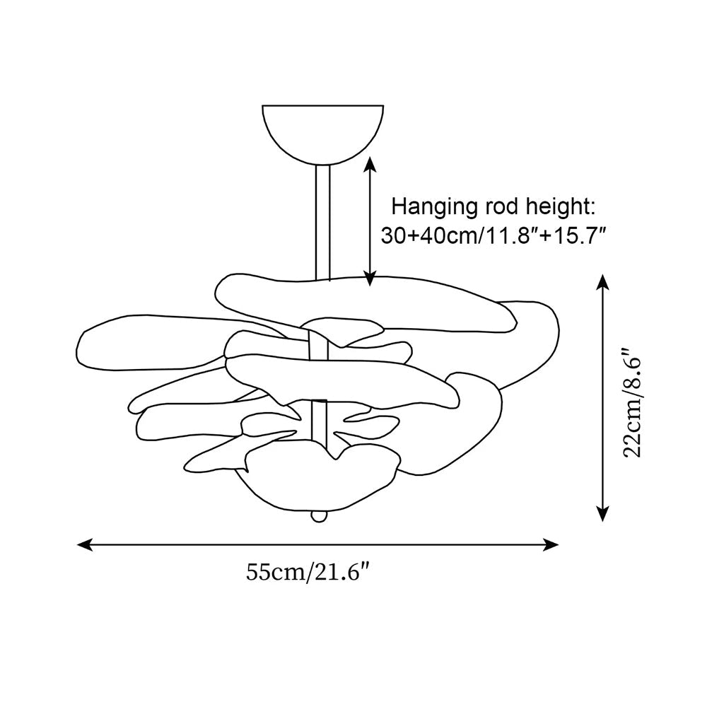 Amélie Lilypad Glas-Kronleuchter