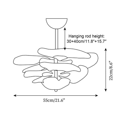 Amélie Lilypad Glas-Kronleuchter