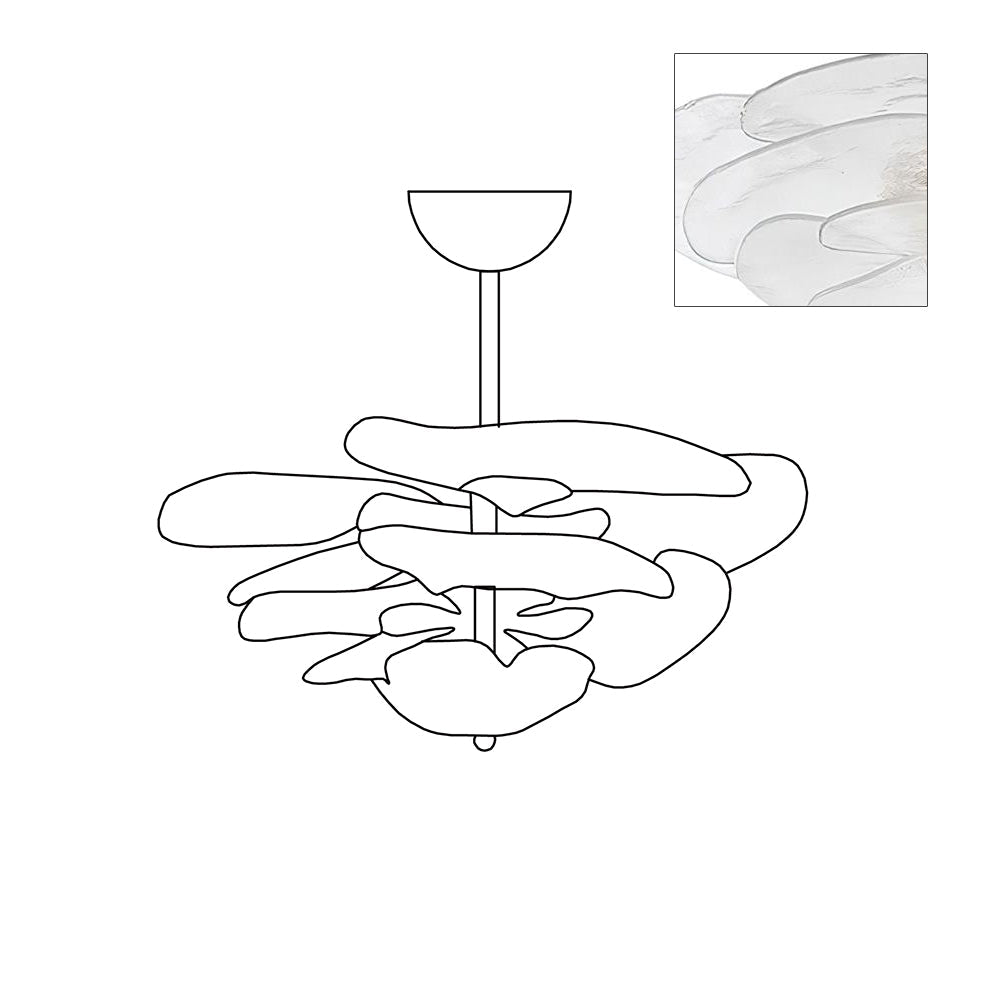 Amélie Lilypad Glas-Kronleuchter