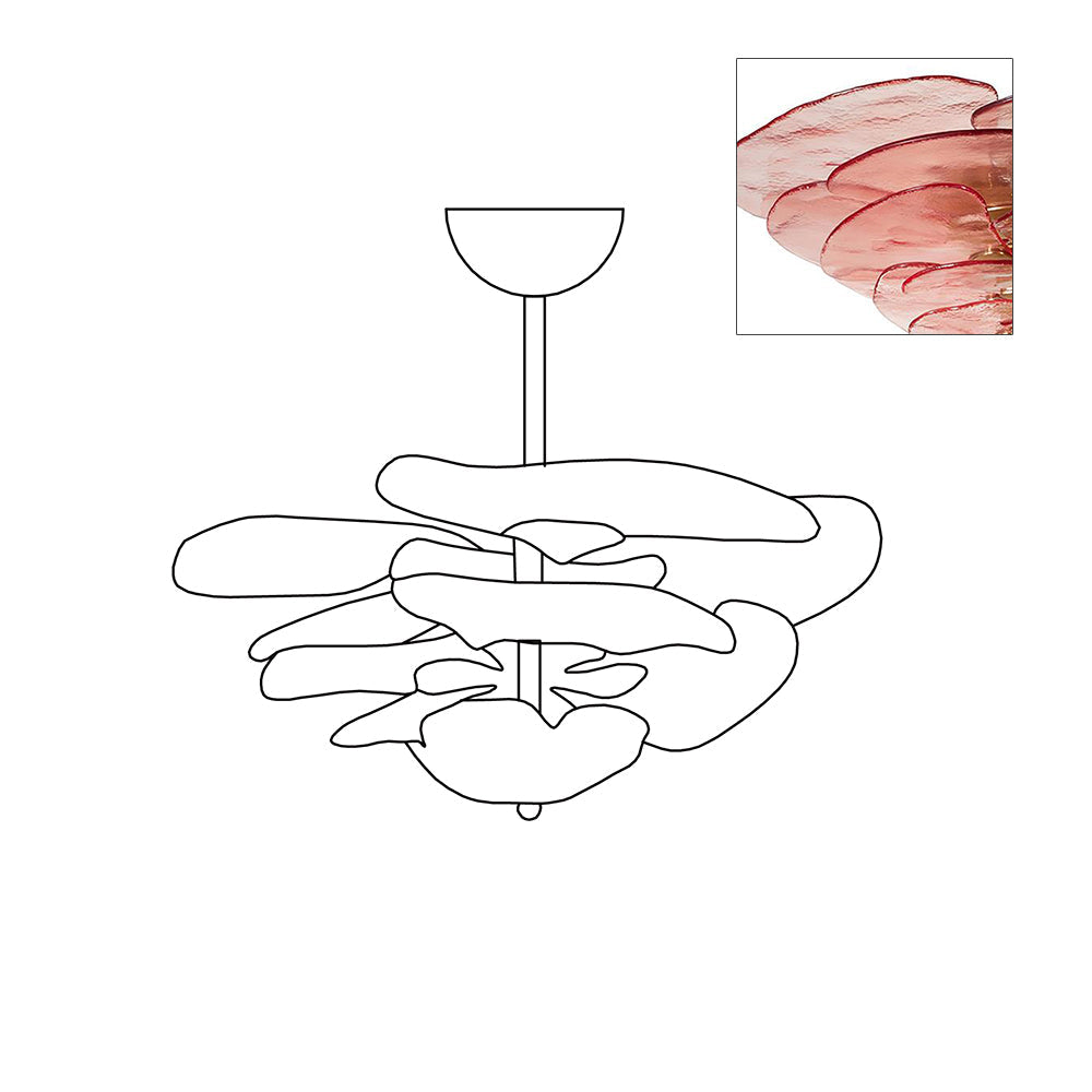 Amélie Lilypad Glas-Kronleuchter