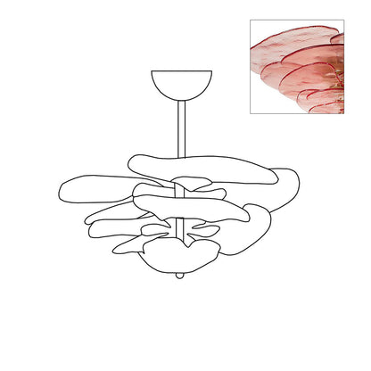 Amélie Lilypad Glas-Kronleuchter