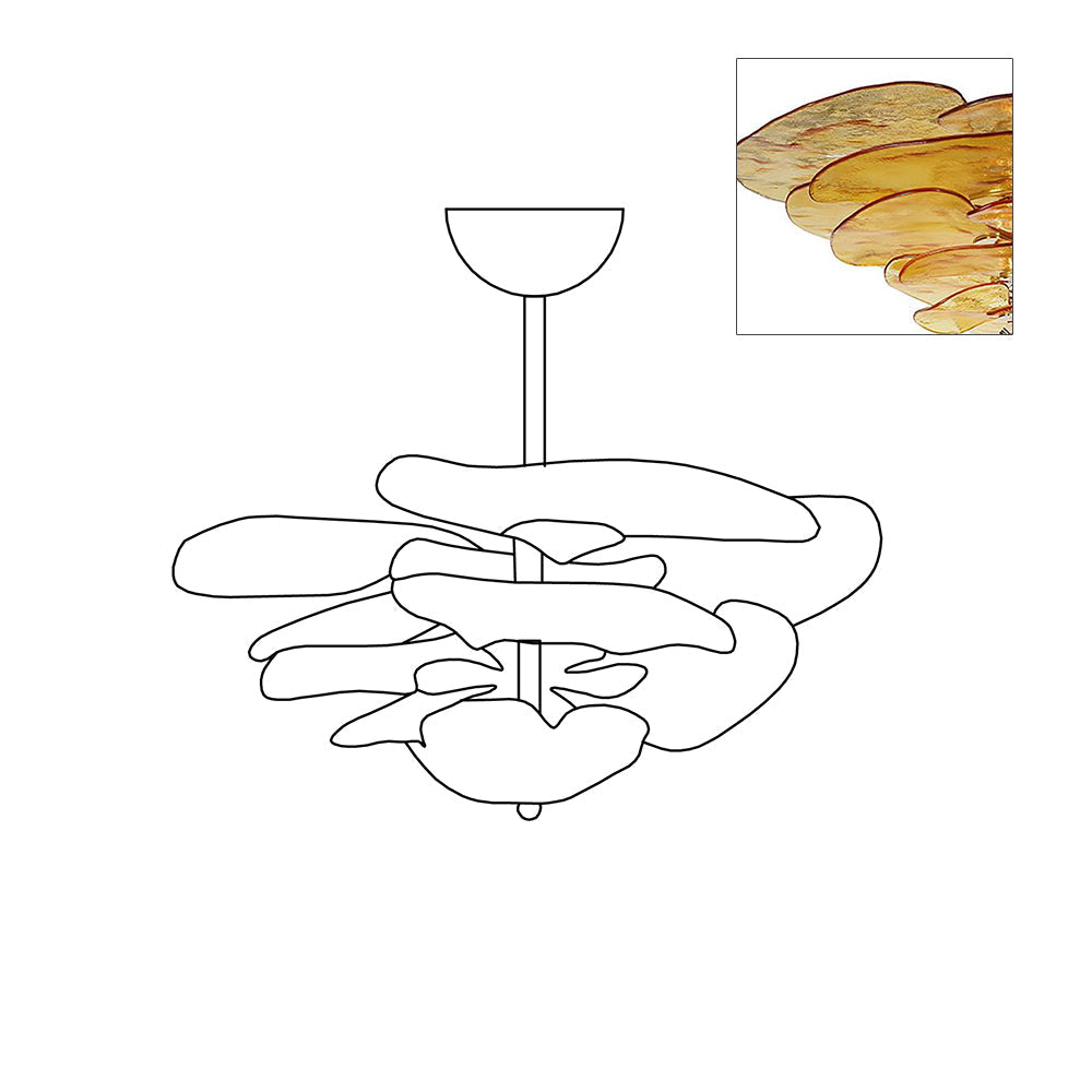 Amélie Lilypad Glas-Kronleuchter
