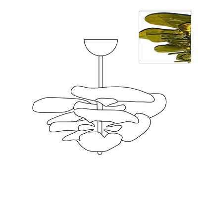 Amélie Lilypad Glas-Kronleuchter