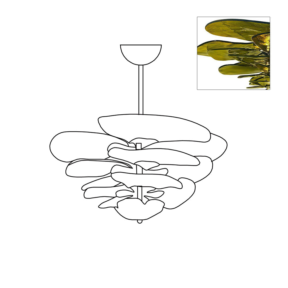 Amélie Lilypad Glas-Kronleuchter
