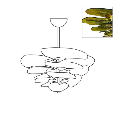 Amélie Lilypad Glas-Kronleuchter