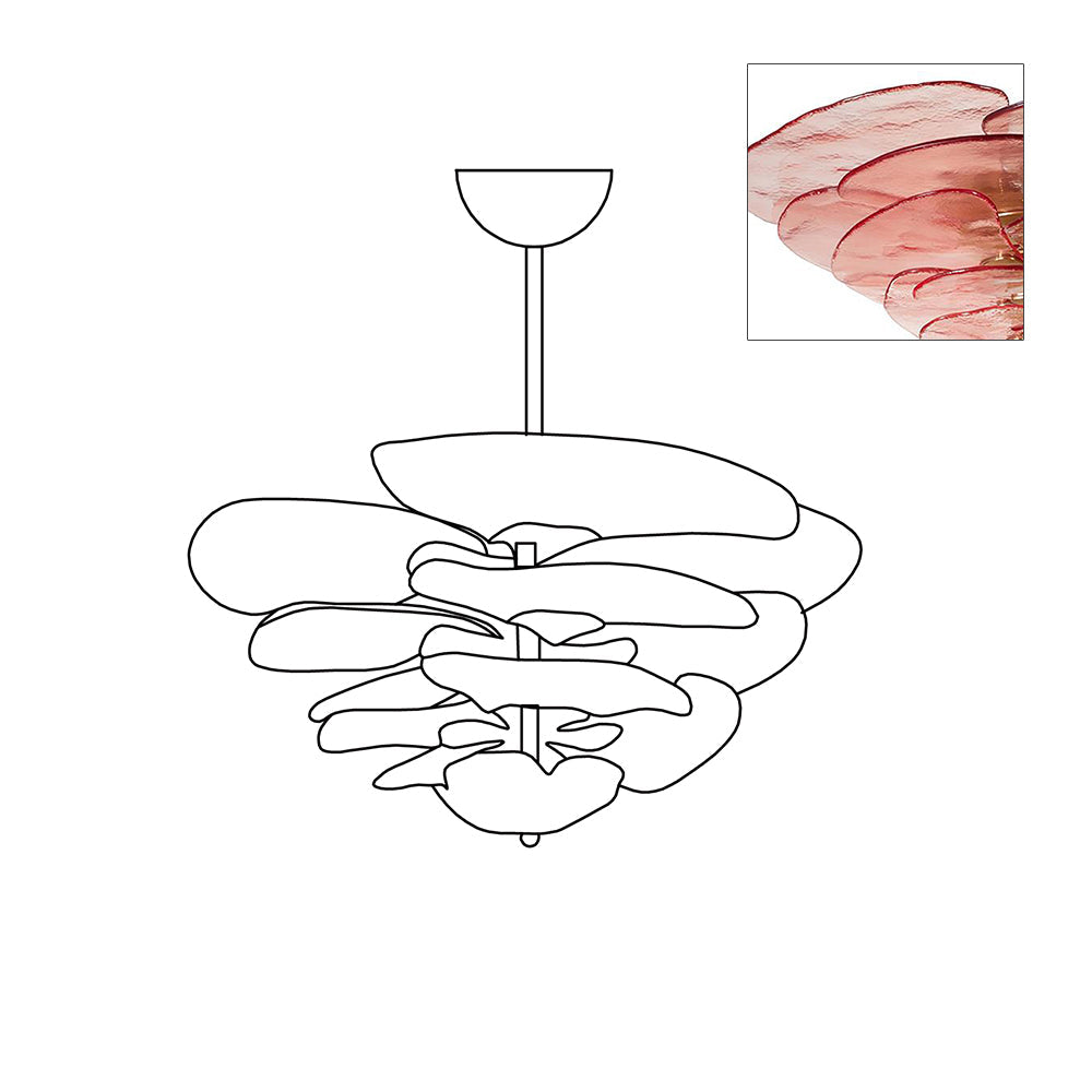 Amélie Lilypad Glas-Kronleuchter
