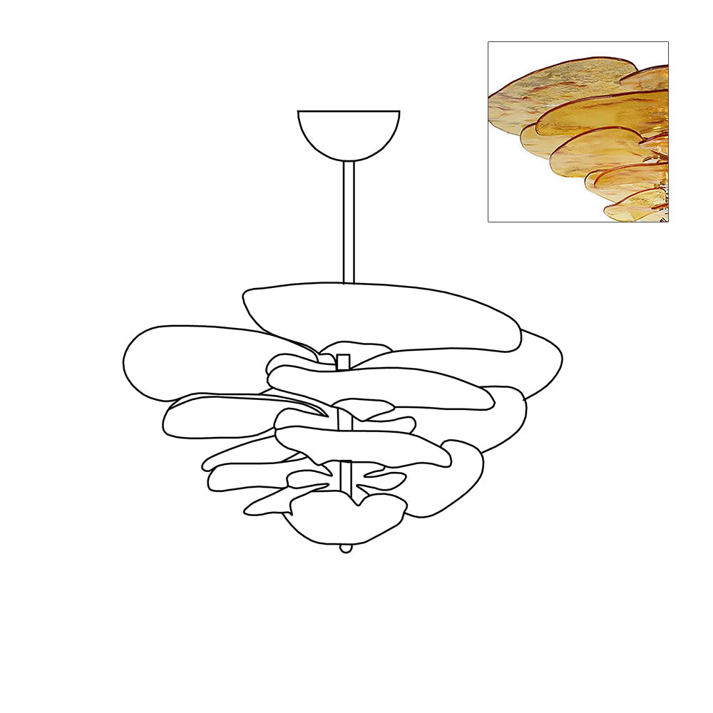 Amélie Lilypad Glas-Kronleuchter