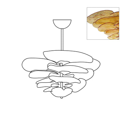 Amélie Lilypad Glas-Kronleuchter