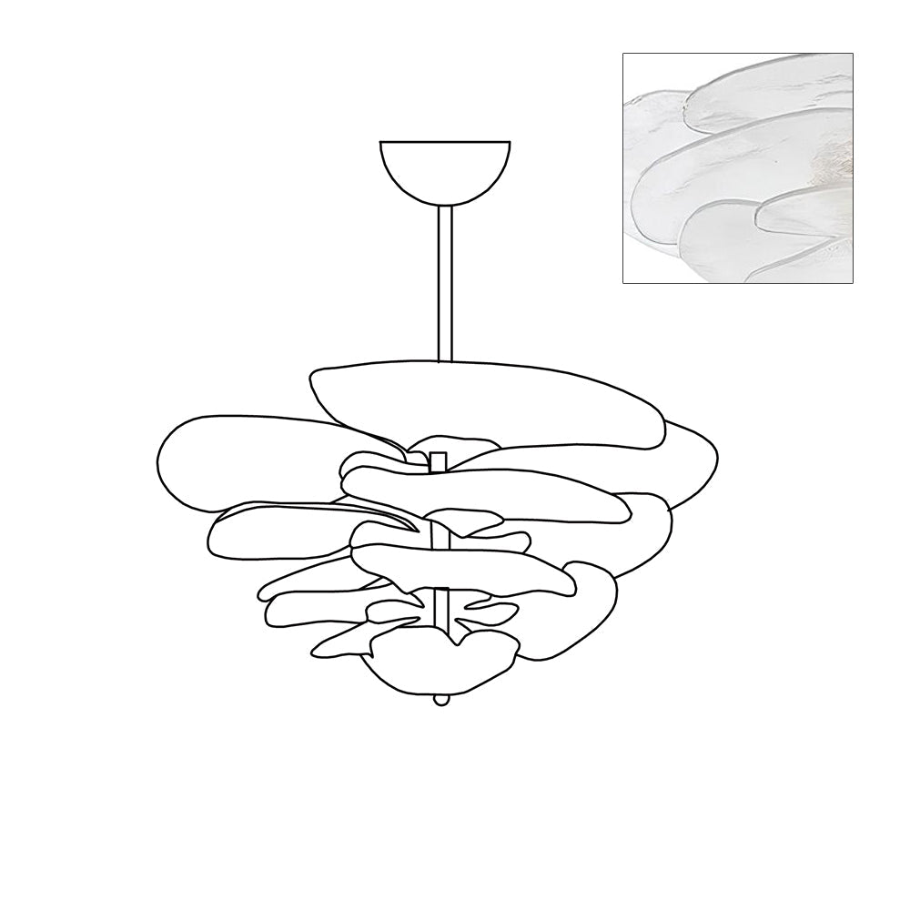 Amélie Lilypad Glas-Kronleuchter
