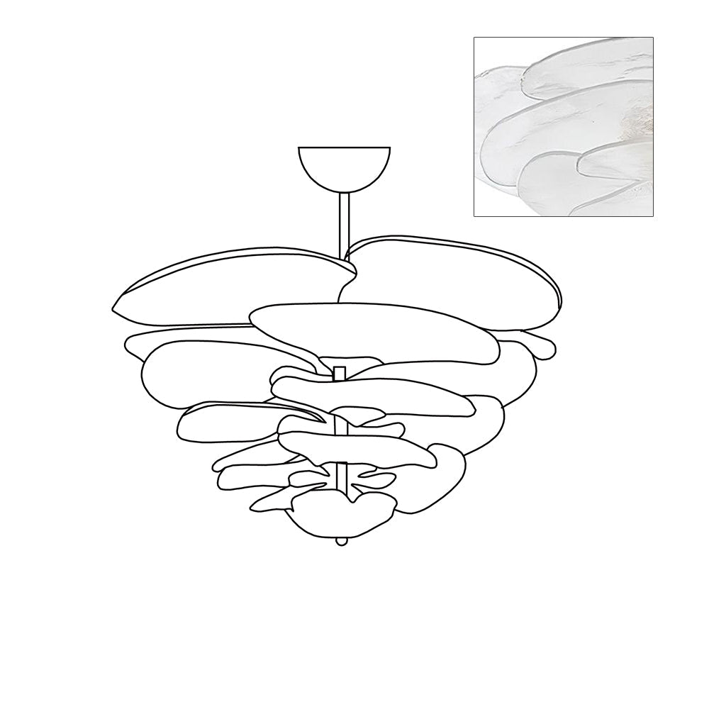 Amélie Lilypad Glas-Kronleuchter