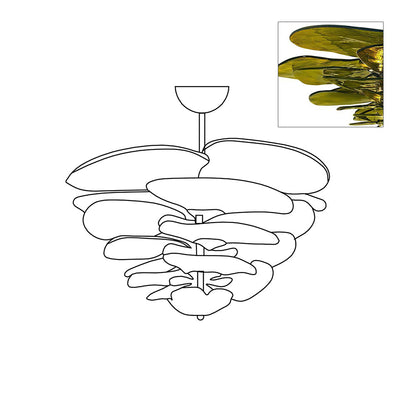 Amélie Lilypad Glas-Kronleuchter