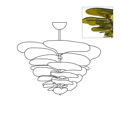 Amélie Lilypad Glas-Kronleuchter