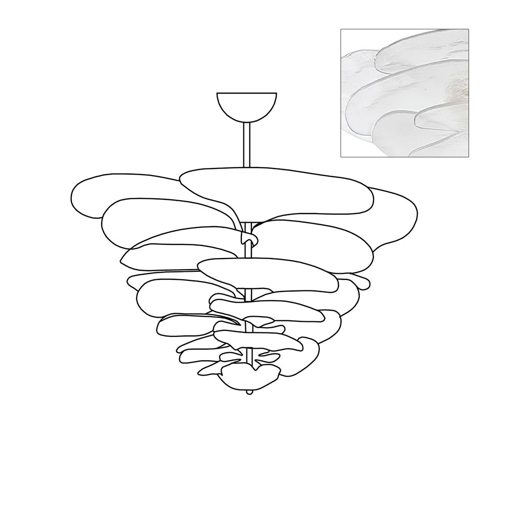 Amélie Lilypad Glas-Kronleuchter