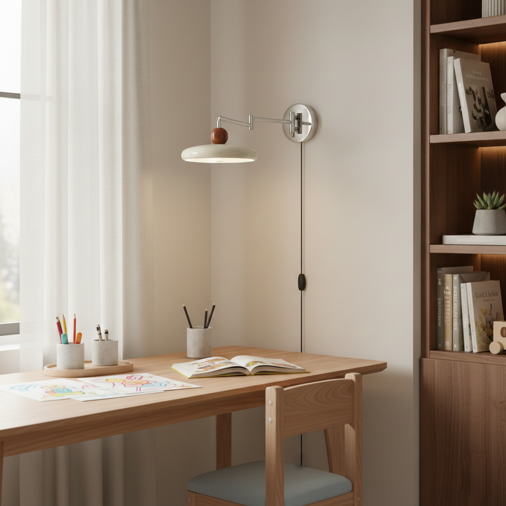Élise Loa Plug-in Wandlampe Moderne Metall- und Acryl-LED-Beleuchtung