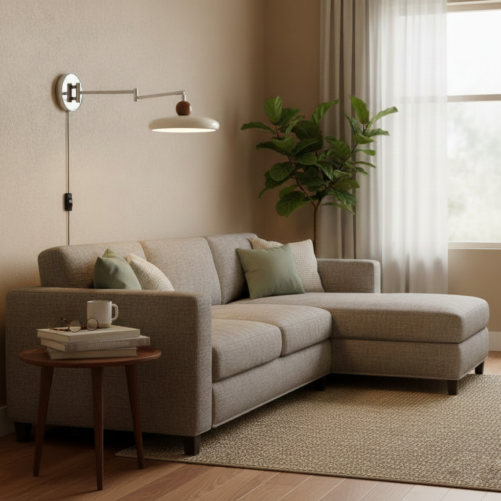 Élise Loa Plug-in Wandlampe Moderne Metall- und Acryl-LED-Beleuchtung
