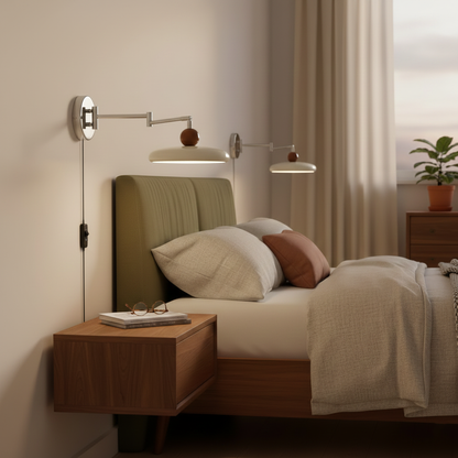 Élise Loa Plug-in Wandlampe Moderne Metall- und Acryl-LED-Beleuchtung