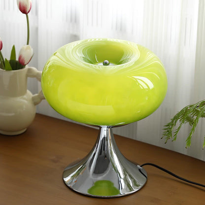 Adèle Lollipop LED-Tischleuchte aus Glas mit Chrom-Finish