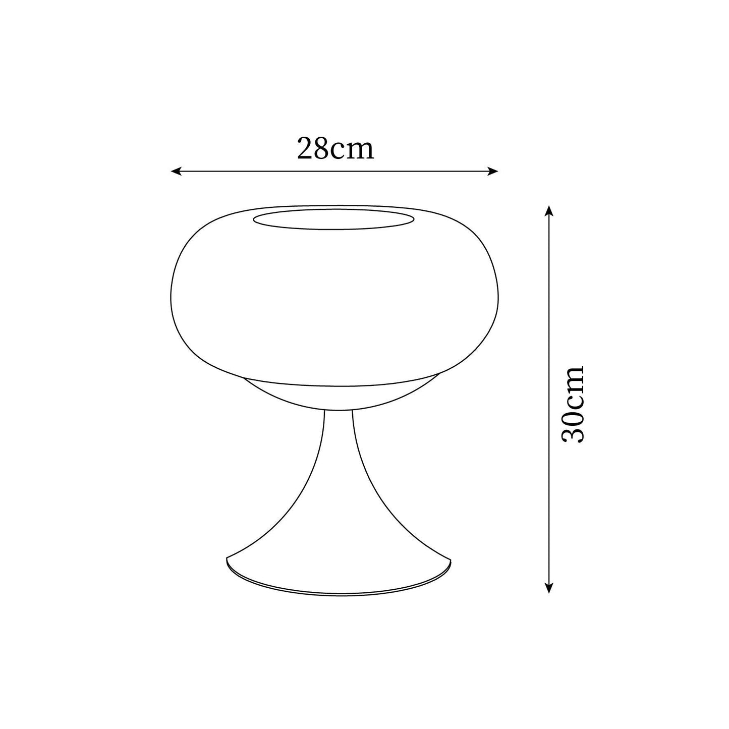 Adèle Lollipop LED-Tischleuchte aus Glas mit Chrom-Finish