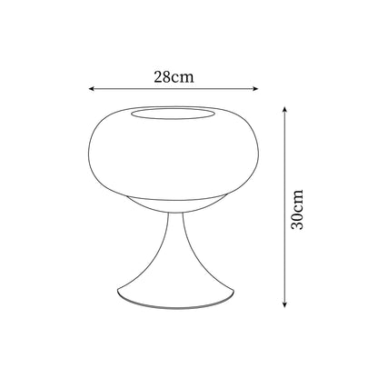 Adèle Lollipop LED-Tischleuchte aus Glas mit Chrom-Finish