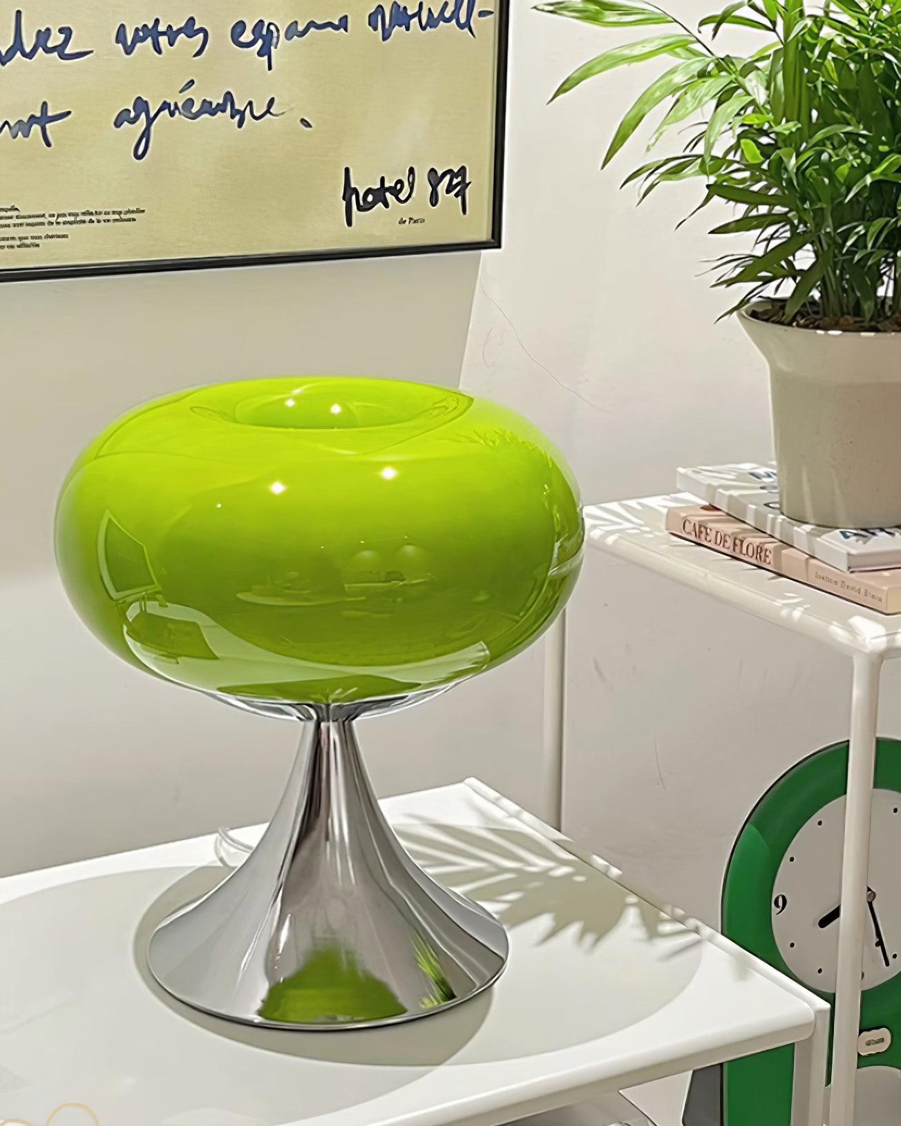 Adèle Lollipop LED-Tischleuchte aus Glas mit Chrom-Finish