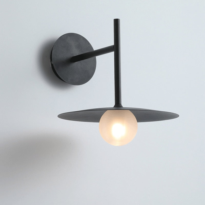 Élise Industrial Frosted Glass Wall Lamp