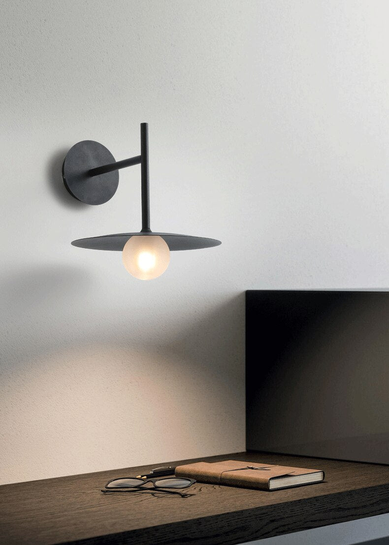 Élise Industrial Frosted Glass Wall Lamp