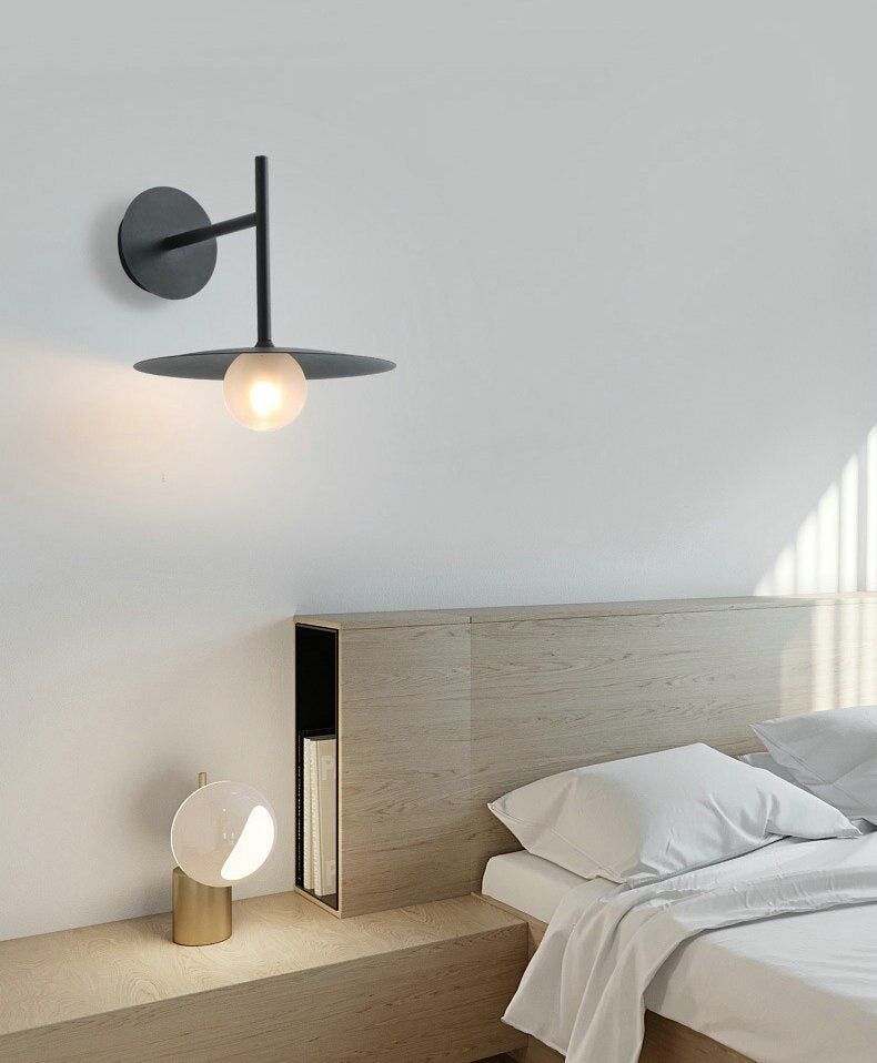 Élise Industrial Frosted Glass Wall Lamp