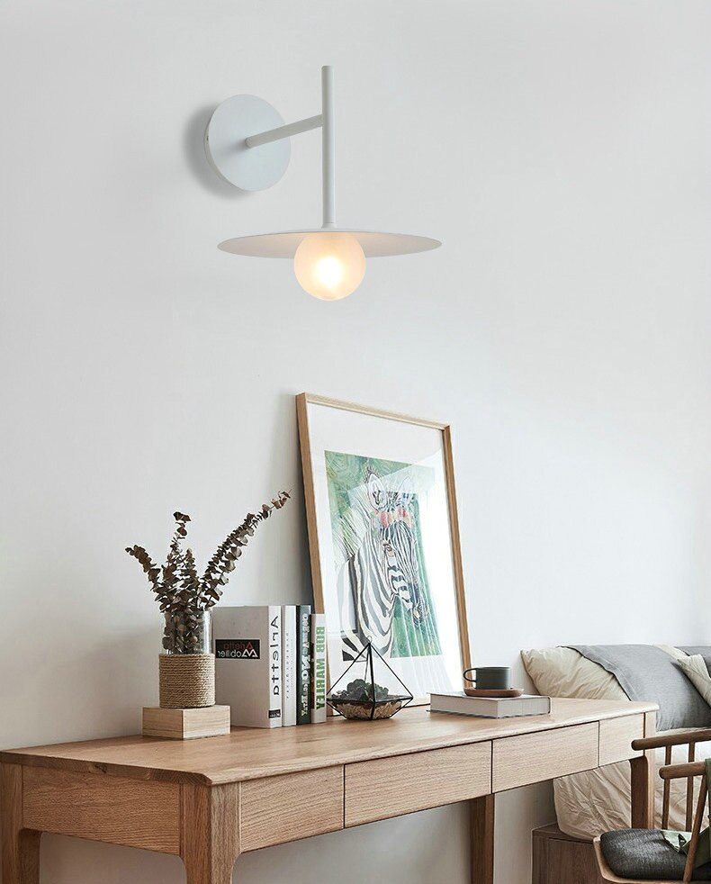 Élise Industrial Frosted Glass Wall Lamp