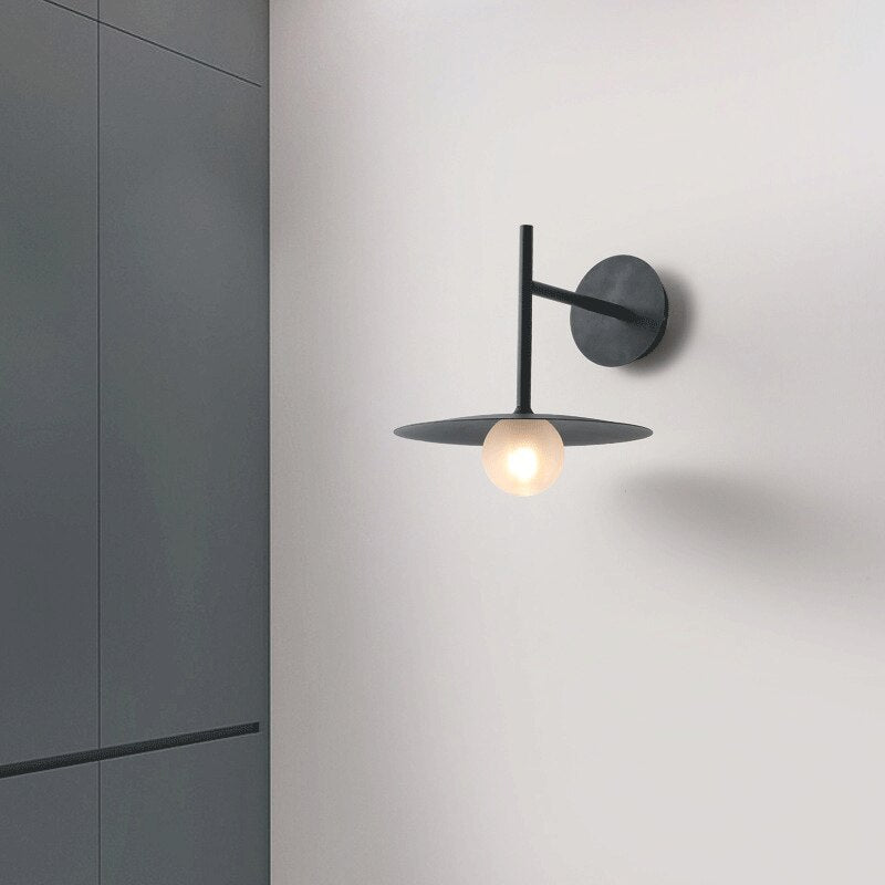 Élise Industrial Frosted Glass Wall Lamp