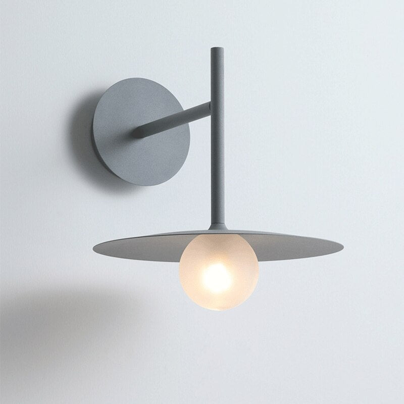 Élise Industrial Frosted Glass Wall Lamp